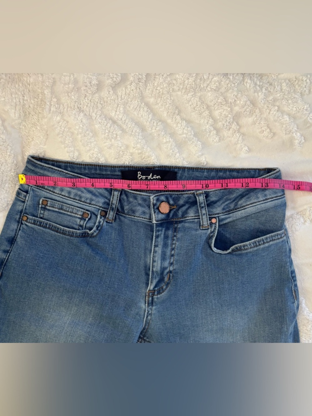 Boden Women's Light-Mid Blue Straight Leg Jeans - Picture 13 of 16